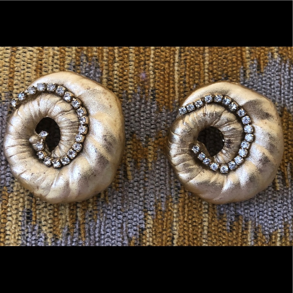 Debra Fine YOHAI Vintage Abstract Clip Earrings